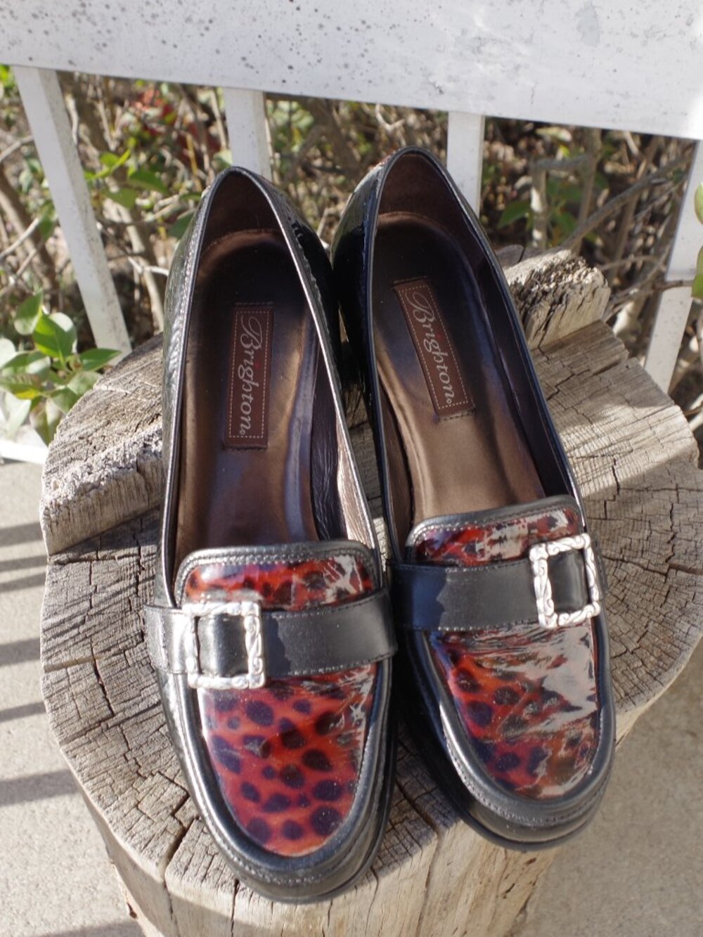 Ladies Patent Leather Brigton Loafers Made In Brazil High End Shoes